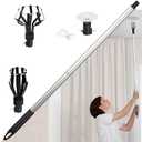 momolove 12FT Light Bulb Changer for High Ceilings, Light Bulb Remover Tool High Ceiling,Light Bulb Extension Pole Changer with Baskets and Suction Cup