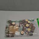 Wettin 24Pcs Rustic Wood Place Card Holders and 30Pcs Kraft Table Name Place Cards, Wood Table Number Holders, Wooden Photo Holders, Name Card Photo Picture Clips for Fall Tabel Decor Thanksgiving Dinner Party.