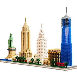 JXRLMB New York Iconic Architecture Skyline Micro Building Blocks  Challenging Construction Set for Adults and Teens 14+ 3452 Pieces, Perfect Home and Office Decoration, Gift for Friends