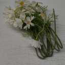 Artificial Flowers 8 Bundles 20 White Artificial Daisy Flowers UV Resistant Outdoor Fake Wildflowers with Stems Faux Greenery Shrubs Plants Arrangements for Home Garden Vase Decor