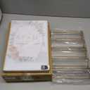 EHWINE 8 Pack Acrylic Sign Holder 8.5 x 11, Double Sided Gold Picture Frame Stand up Table Top Sign Holders, Clear Display Stand Menu Flyer Holder for Wedding Party (Provide Non-slip Mats)