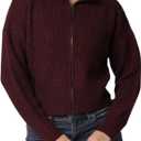 Long Sleeve Cardigan Women Zip up Sweater | Easy to Style Womens Soft Knit Lightweight Cardigan Sweaters (M)