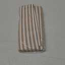 PurpleEssences Striped Table Runner 90 inches Long Stripe Runner 14 x 90 Inch 100% Cotton - Durable Washable Fabric for Spring Summer Easter - Beige and White