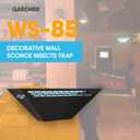 Gardner WS-85 Wall Sconce Fly Light Trap - Hides Captured Flies, Mosquitoes, Other Insects – Shatterproof UV Lamp –Homes, Kitchens, Restaurants, and Other Work Spaces - Black, 24"L x 5.5"W x 12.5"H