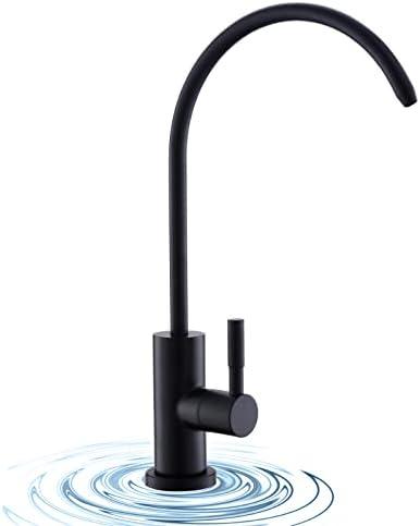 Matte Black Drinking Water Faucet Non Air Gap Stainless Steel Filtered Faucet for Kitchen Sink Reverse Osmosis System