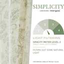 Vangao Green Floral Linen Blend Curtains for Living Room 84 Inches Long Farmhouse Curtains for Bedroom Vintage Print on Beige Light Filtering Window Drapes Back Tab Rod Pocket 2 Panels