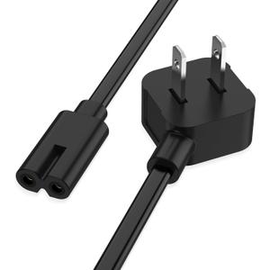 AGVEE 10ft TV Power Cord for LG TV LCD LED HD 4K 8K, 90 Degree ETL Listed 18AWG 2-Prong AC Power Cable IEC C7 C8 Replacement for LG TV, Black AGVEE 10ft TV Power Cord for LG TV LCD LED HD 4K 8K, 90 Degree ETL Listed 18AWG 2-Prong AC Power Cable IEC C7 C8 Replacement for LG TV, Black