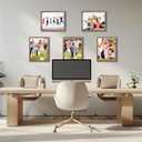 kennethan 8x11 Picture Frame Rottern Brown Set of 5, Wooden Poster Frame for Tabletop and Wall Mounting Display for Home, Office,Gallery,Holiday with Photos, Posters, Puzzles