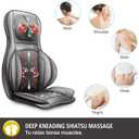 COMFIER Back Massager for Pain Relief Deep Tissue, Shiatsu Neck and Back Massager with Heat, Rolling & Compression Massage Chair Pad for Office Chair, Full Body Massage Chair Gift for Mom Dad