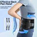 NEENCA Lower Back Brace for Lower Back Pain Relief, Medical Grade Lumbar Support Belt for Women Men, Herniated Disc,Lumbar Strain,Sciatica, Scoliosis (Black, Small)