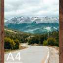 5 x A4 Picture Frame 8.3x11.7 inch for Wall Hanging or Tabletop, Wood 8.3 x 11.7 Frame Photo Frame for Wall Horizontally or Vertically, Deep Brown, 1 Pack