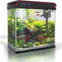 Glass 20 Gallon Fish Tank Aquarium - Smart Self-Cleaning Starter Kit with 3-Color LED Light, Ultra Quiet Pump & Filter, Temperature Monitoring for Betta Fish and Shrimp