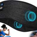 LC-dolida Headphones Headband Bluetooth Sleep Headphones for sleeping Music Band Cozy Sleep Mask Headphones with Thin HD Stereo Speakers Perfect for Side Sleepers,Sport,Travel Best Gifts for Men Women (Black.)