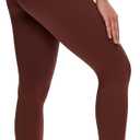 NANJI High Waisted Leggings for Women - Buttery Soft Yoga Pants, Squat Proof Stretch Workout Running Casual Leggings (Brown, L)
