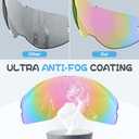 Kids Ski Goggles for Boys Girls Aged 3-14, 100% UV Protection OTG Ski Goggles