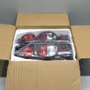 Nilight Taillight Assembly Compatible with 1999 2000 2001 2002 2003 2004 2005 2006 2007 Chevy Silverado 1999-2002 GMC Sierra Rear Lamp Classic Body OE Style Black Housing Clear Lens
