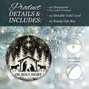3 x Oh Holy Night Nativity Ornament 2025  Gift for Congregation, Rustic Christian Dcor Featuring Manger Scene with Baby Jesus, Mary, Joseph, Star of Bethlehem, Religious Keepsake for Faith-Based