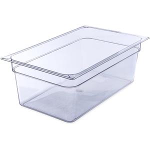 Carlisle Food Service Products 10203B07 StorPlus Full Size Polycarbonate Food Pan, 8" Deep, Clear
