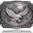 Btilasif Soaring Eagle Belt Buckle for Men Western Cowboy Texas Rodeo Belt Buckle Gifts for Halloween Christmas