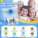 HiMont Kids Camera Instant Print, 1080P HD Instant Print Camera for Kids with 3 Rolls Print Paper & 32GB Card, Selfie Digital Camera for Kid, Ideal Kid Toys Gifts for Boys & Girls Age 3-14 (Blue)