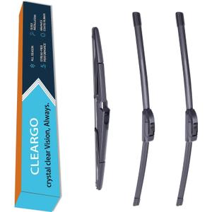 Windshield Wiper Blades Kit for 2023 2024 2025 Kia Sportage Front & Rear Replacement, All-Season Performance, Easy Snap-On Installation