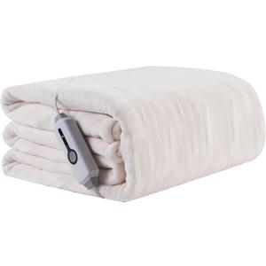 Electric Heated Blanket 72"x84" Full Size, Soft Coral Fleece with 4 Heating Levels and 10 Hours Auto-Off, Machine Washable, Cozy Plush Fabric for Home, White