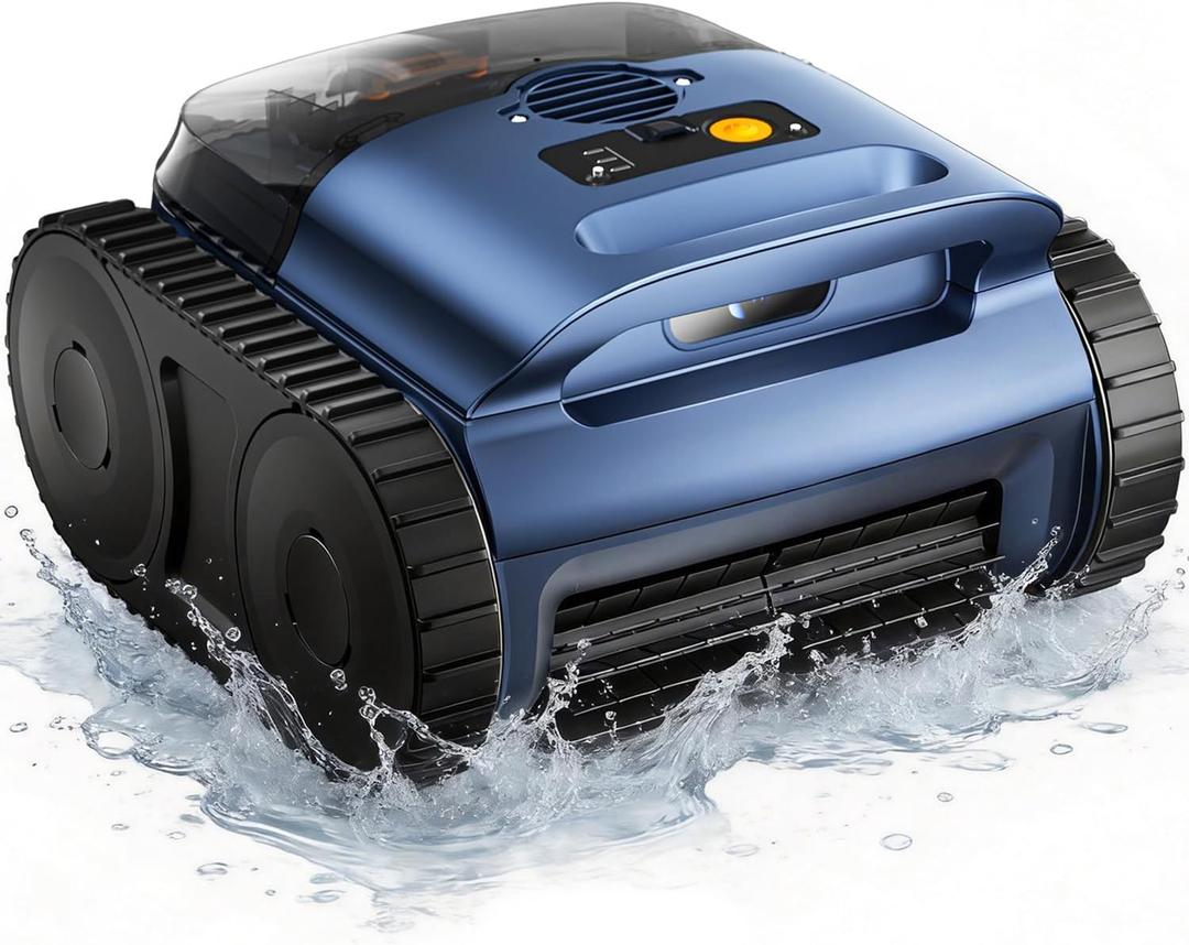 [2026 Release] Automatic Robotic Pool Vacuum for Inground & Above Ground Pools, Wall Climbing Pool Vacuum Cleaner, Cleans Floor, Walls, Waterline, Drain & Skimmer up to 2150 Sq. Ft., 190 Min