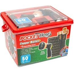 Pocket Hose Copper Bullet Garden Hose  50ft 3/4"