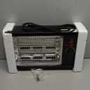 JASUN Portable Space Heater Electric Radiant Heater Fast Heating with Adjustable Thermostat, Portable Indoor Heater with Handle Quiet EnergySaving 1250W/1500W for Office Home Garage Bedroom Black