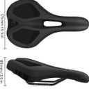 FIFTY-FIFTY Mountain Bike Seat, Comfortable Memory Foam Bicycle Seat, Lightweight Waterproof Bicycle Saddle for Men and Women, Compatible with MTB, Road Bike, E-MTB