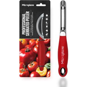 Microplane Professional Serrated Swivel Peeler for Tomato and Kiwi, for Right and Left Hand Use