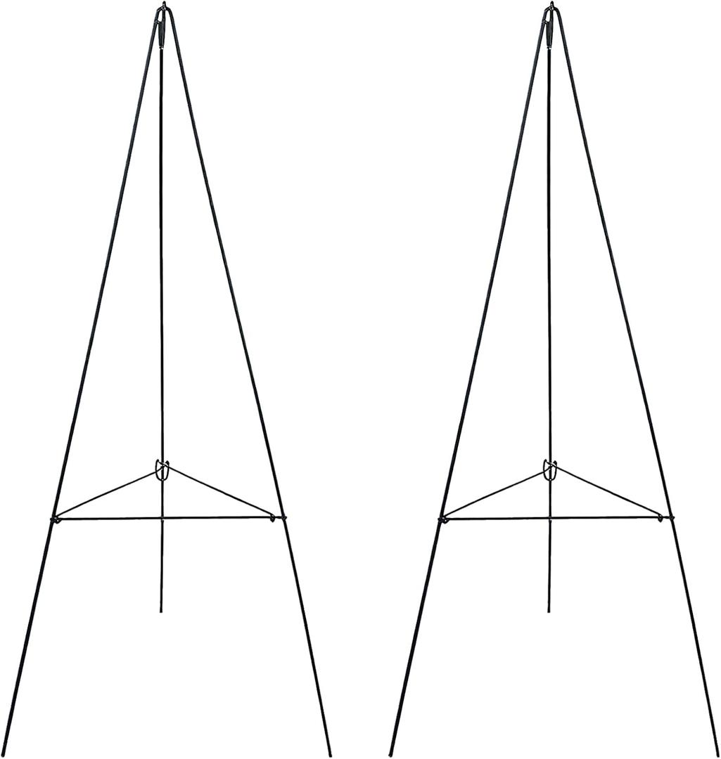 2Pcs 36In Christmas Wreath Stand Christmas Wreath Holder for Cemetery Gravestone Wreath Stands Large Wire Easel Flower Holders for Grave Holiday Outdoor