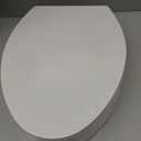 ELONGATED toilet seat risers for seniors, Slow Close, Elevated toilet seat, Heavy Duty, Never Loosen, Raised toilet seat elongated bowl, White(18.5)