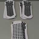 Lux Dual Grip Socks - Soccer Grip Socks for Men and Women. GripArray Performance & Comfort (Large, White (3 Packs))