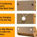 Value 2-Pack 23.6 Inch L-Shaped Cardboard Cat Scratcher, Dual Use (Vert/Horiz) Scratch Pad with Toy Balls, Wall-Mountable Furniture Protector Cat Scratchers for Indoor Cats, Couch & Wall