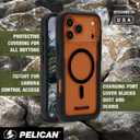 Pelican Voyager iPhone 17 Pro Max Case [Compatible with MagSafe] Rugged Phone Case, 24ft Military-Grade Drop Protection - Heavy Duty Cover w/Belt Clip Holster for iPhone 17 Pro Max - Black/Clear