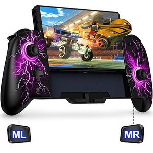 Gammeefy JC200 Switch Controller - Hall Effect One-Piece Wireless Switch Joypad (No Drift, No Deadzone) with 9 Color Lights for Nintendo Switch/Switch OLED