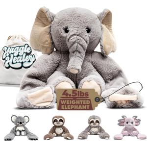 Elephant Stuffed Animal 4.5 lbs - 38" Long Comforting Arms for Soothing Hugs - Premium Plushies, Stuffed Animals - Hathi Elephant
