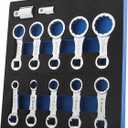 Gunpla 12pcs Torque Adapter Set, SAE 12 Point Fastener 3/8 inch Wrench Torques Adaptor Extension 42 Chrome Molybdenum Steel 5/16  3/8 inch Calculation Adjustment Calibration Tools Kit in Storage Case
