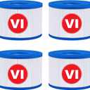 KGC Type VI Hot Tub Spa Filters Compatible with Coleman Saluspa 90352E 58323E 90427E, Lay-Z-Spa Hot Tub Filter Cartridge, Inflatable Hot Tub Filters Replacements (4 Pack)