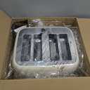 Roter Mond Toaster 4 Slice Retro Stainless Steel with Extra Wide Slots Bagel, Defrost, Reheat Function, Dual Independent Control Panel, Removable Crumb Tray, 6 Browning Levels, Cream White