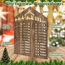 15.7x11.8'' Wooden Christmas Countdown Advent Calendar Farmhouse Christmas Calendar, Xmas Wooden Hanging Decor for Wall, Xmas Wall Decoration for Bedroom Gifts(Retro)
