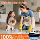 Steam Cleaner, 2500W High Handheld Steam Cleaner, 1L Portable Car Steam Cleaner, 6 High Speeds Pressure Temperature Steam Cleaning Machine with 3 Brush Heads for Kitchen Home Car CleaningWhite