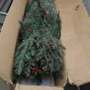 6 FT Pre-Lit Artificial Christmas Tree with 250 Warm White & Multi Lights - 1000 Branch Tips Hinged Spruce for Indoor Outdoor Home Christmas Decorations