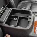 Center Console Organizer Compatible with 2007-2014 Chevy Silverado GMC Sierra Avalanche Tahoe Suburban Yukon Yukon XL Accessories, Floor Mounted Center Console ONLY, Black Trim