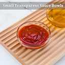 PARBEE 3" Clear Glass Pinch Bowls, 10 Pack 2.5oz Small Prep Dishes Stackable Ingredient Bowls for Spices Dipping Sauces Ice Cream Toppings, Dishwasher Microwave and Freezer Safe