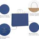 BagDream 25Pcs 16x6x12 Inches Kraft Paper Bags with Handles Bulk, Recycled Large Navy Blue Paper Gift Bags for Shopping, Retail, Grocery, Merchandise, Party Gifts