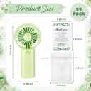 VIHOSE 24 Set Mini Portable Fan Bulk Wedding Party Favors for Guests Including Mini Portable Fan Thank You Cards and Organza Bags for Wedding Bridal Shower Bachelorette Party Souvenir Gifts(Green)