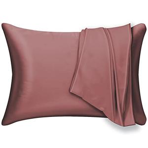 Mulberry Silk Pillowcase 2 Pack for Hair and Skin,with Hidden Zipper.Both Sides 19 Momme Allergen Proof Soft Breathable Smooth Silk Pillow Cover (Standard, Mocha)