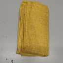 Anickal Set of 2 Mustard Yellow Pillow Covers 18x18 Inch Rustic Linen Decorative Square Throw Pillow Covers for Sofa Couch Decoration